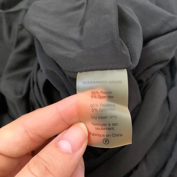 Alexander Wang Sleeveless Midi Jersey Bodycon Dress Black Medium - Picture 11 of 11